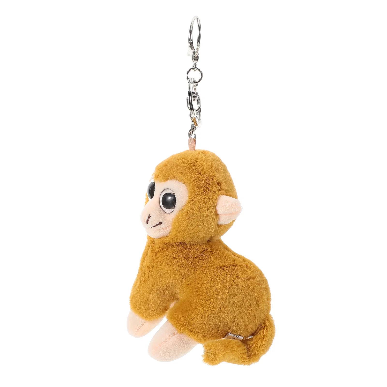 Keychain Plush Toy Stuffed Animal Gorilla Pendant Brown Pp Cotton Small