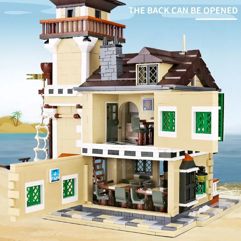 12003 Street Building Spielzeug Das Bootshaus Diner Modell Bausteine Ziegel 16050 Montage DIY Spielzeug Kinder Weihnachtsgeschenk 21310