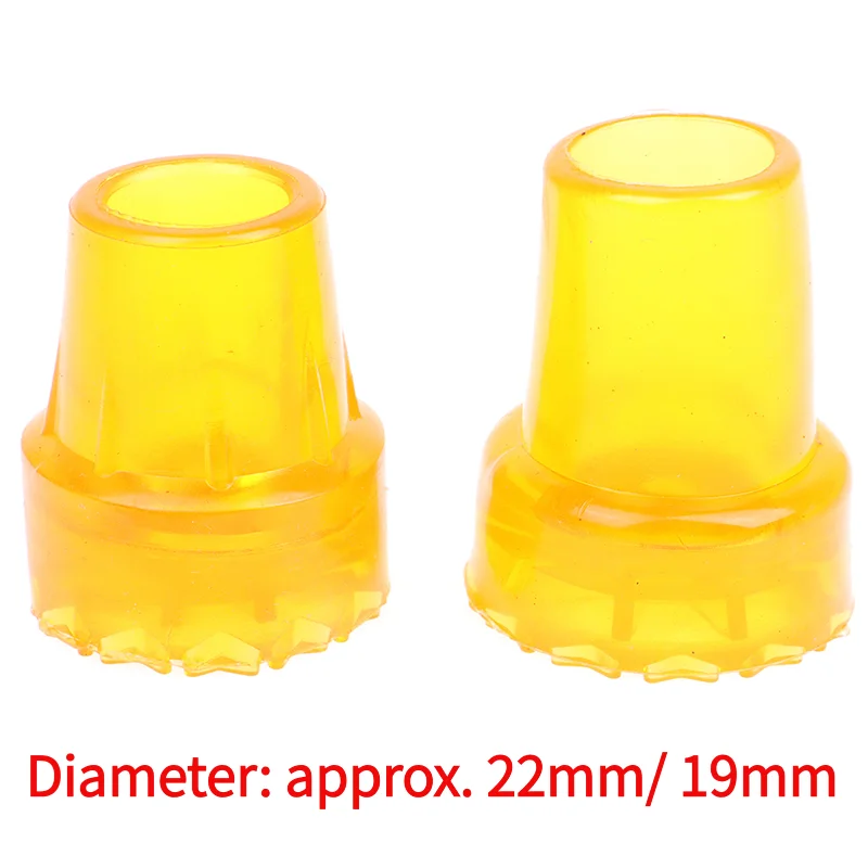 2Pcs 19mm/22mm Antiskid Rubber Crutch Tip Pad Durable Rubber Anti-Slid Heavy Duty Canes Replacement for Walking Stick Crutch End