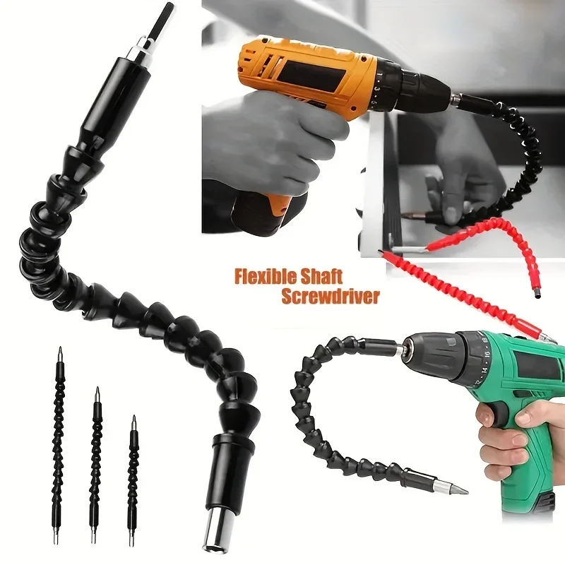 مثقاب كهربائي مفك بت متعدد الوظائف عالمي ثعبان خرطوم مرن كاردان رمح اتصال لينة تمديد قضيب ربط