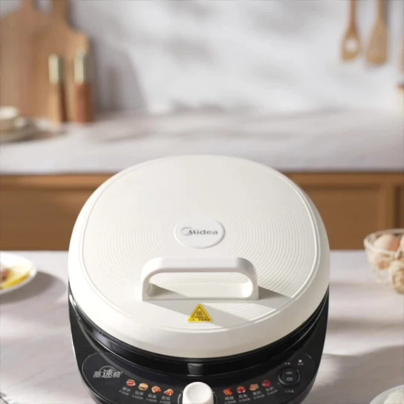 Midea Electric Sandwich Maker, Household Double-Sided Heating Breakfast Machine pancake pan