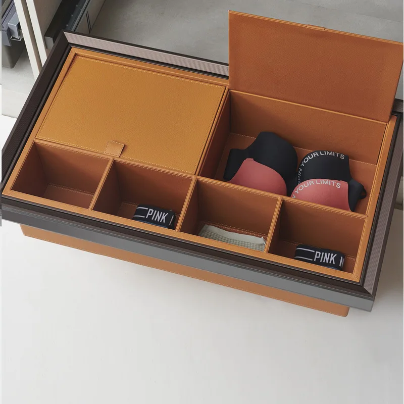 Multi-Functional Home Telescopic Drawer Type Jewelry Storage Box New Style Wardrobe Pull Basket Pull Pants Rack Made of Aluminum