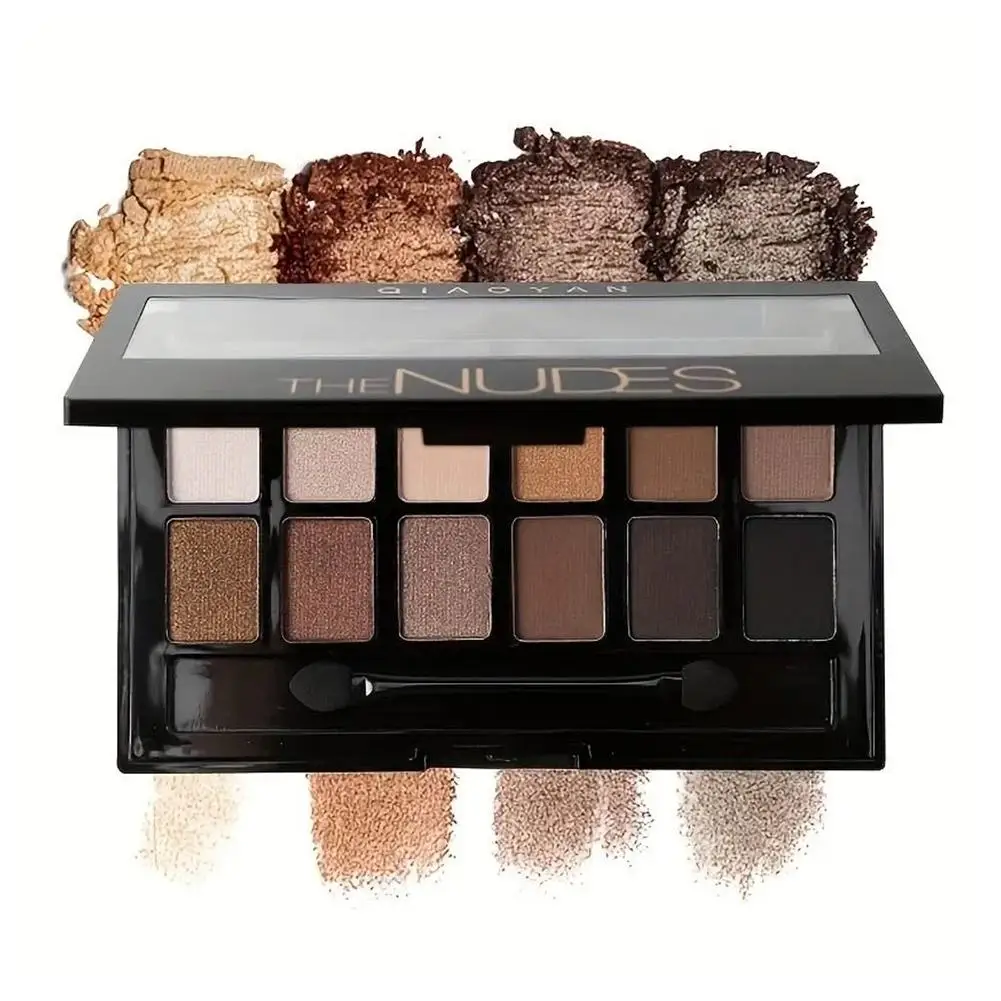    12 cores fosco sombra placa terra cor perolado fosco à prova dwaterproof água sombra natural multicolorido iniciante sombra t j5a9