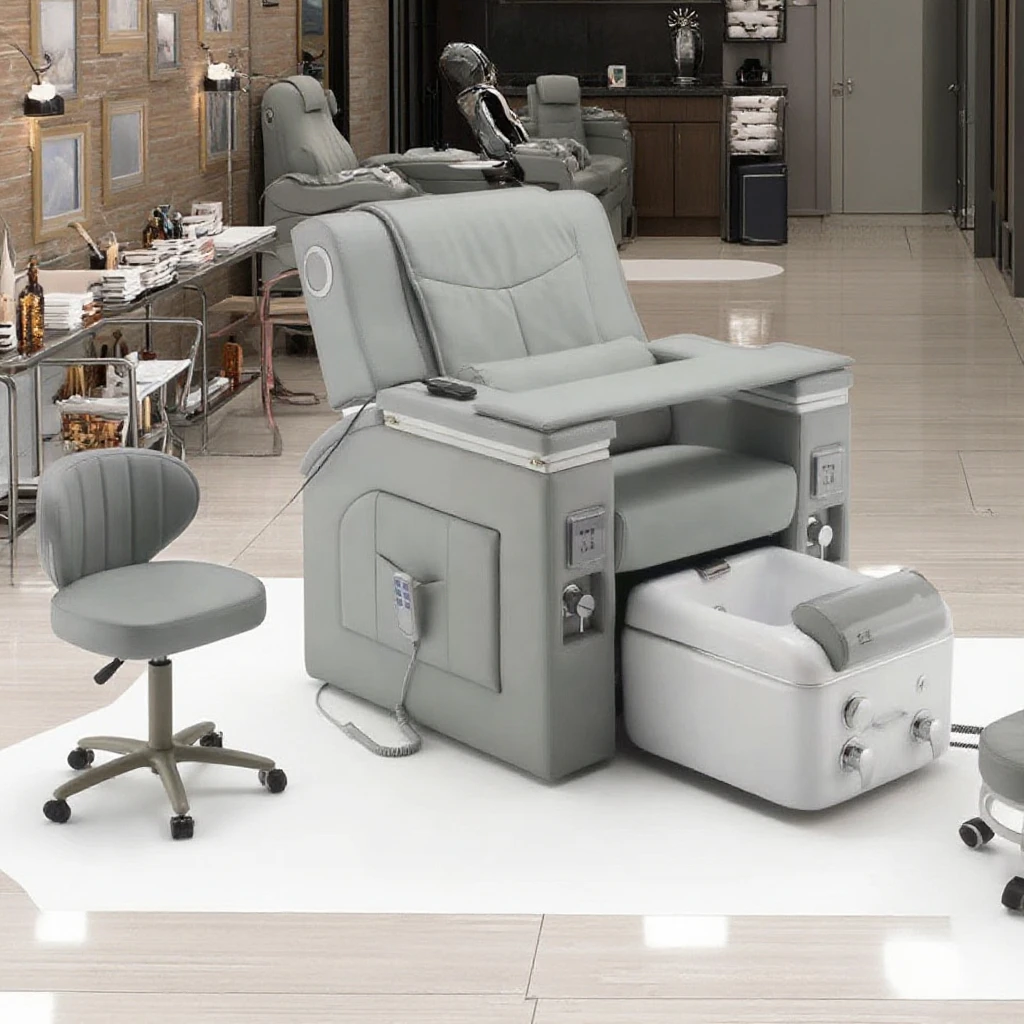 

New Latest Electric Pedicure Chair Beauty Salon Pedicure Chair Spa Nail Chair Wholesale No Pipe Massage Function