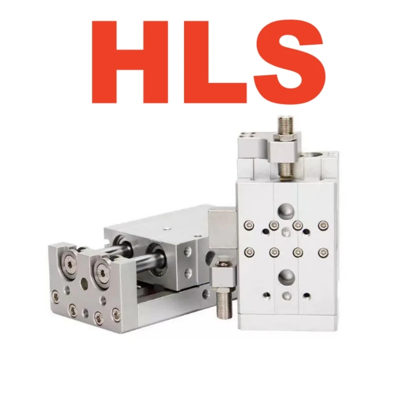 HLS AIRTAC Type Slide Cylinder With Guide Rail HLS6 HLS8 HLS12 HLS16 HLS20 HLS25 HLS6X20S HLS8X30S HLS12X40S HLS16X50S 75 100