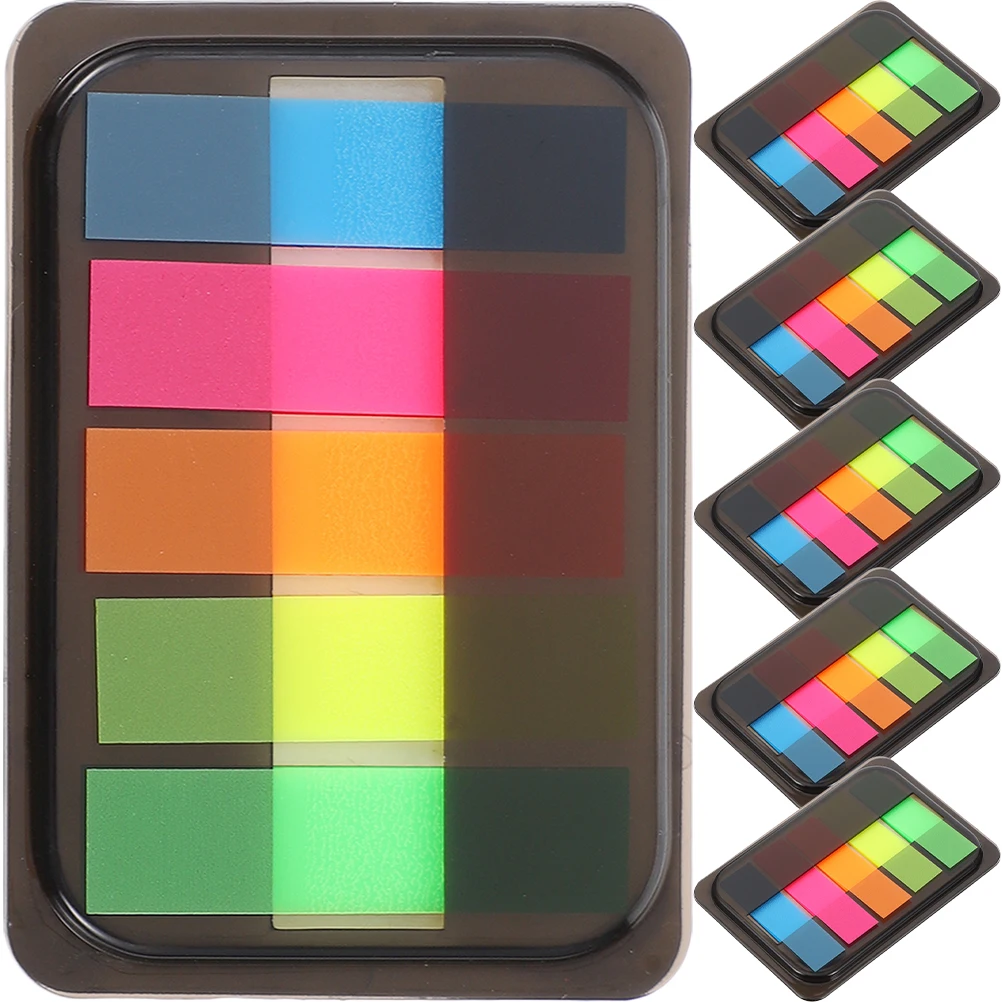 

Fluorescent Transparent Page Marker Highlight Strips Portable Reading Strips Book Accessory Learning Tool Sentence