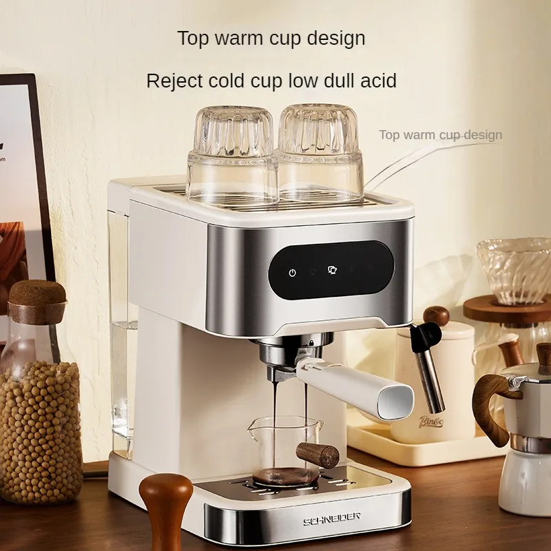 Small Home Coffee Machine Low Pressure Pre-soaking Italian Cold Brew Coffee Machine Multi-function Steam Milk Frother Cappuccino