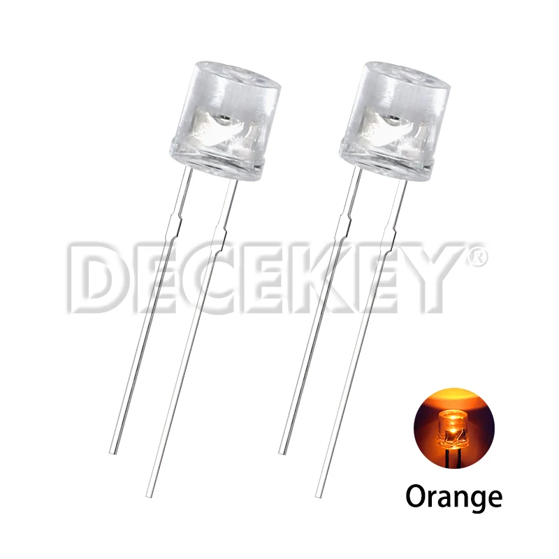 Diodes électroluminescentes, lot de 100 pièces de 5mm à sommet plat, éclairage 9 couleurs, ampoule lumineuse, composants électroniques