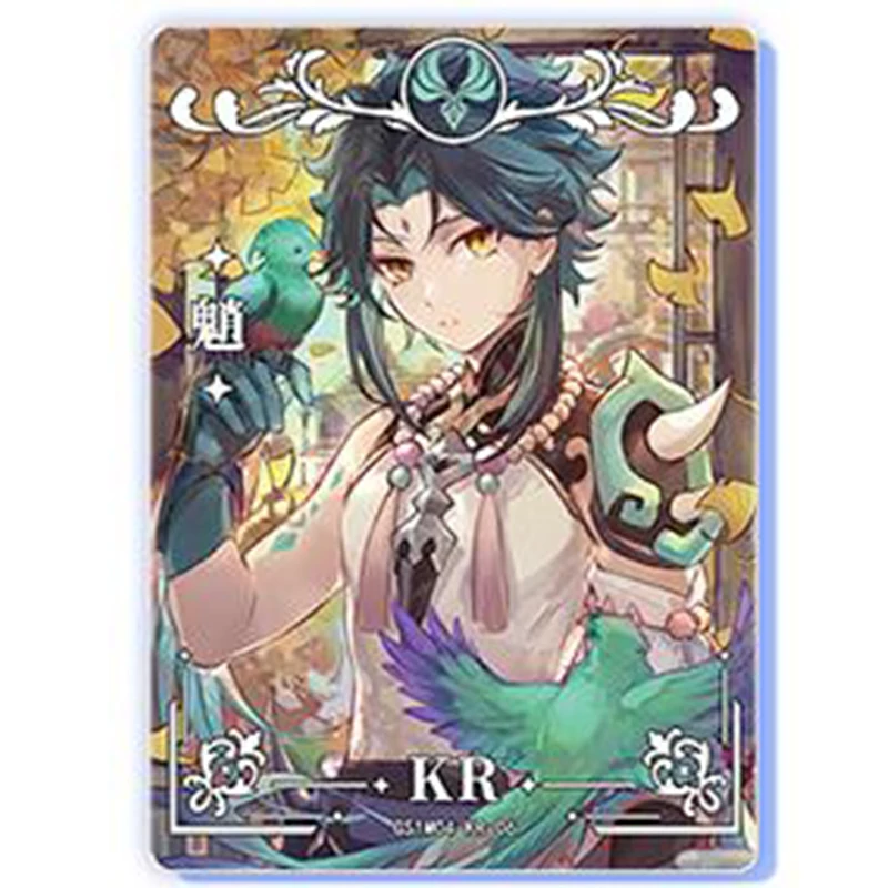 Genshin Impact KR Kamisato Ayato Kaedehara Kazuha Zhongli Tartaglia Albedo Kaeya Diluc Holiday Gifts Anime Collection Cards