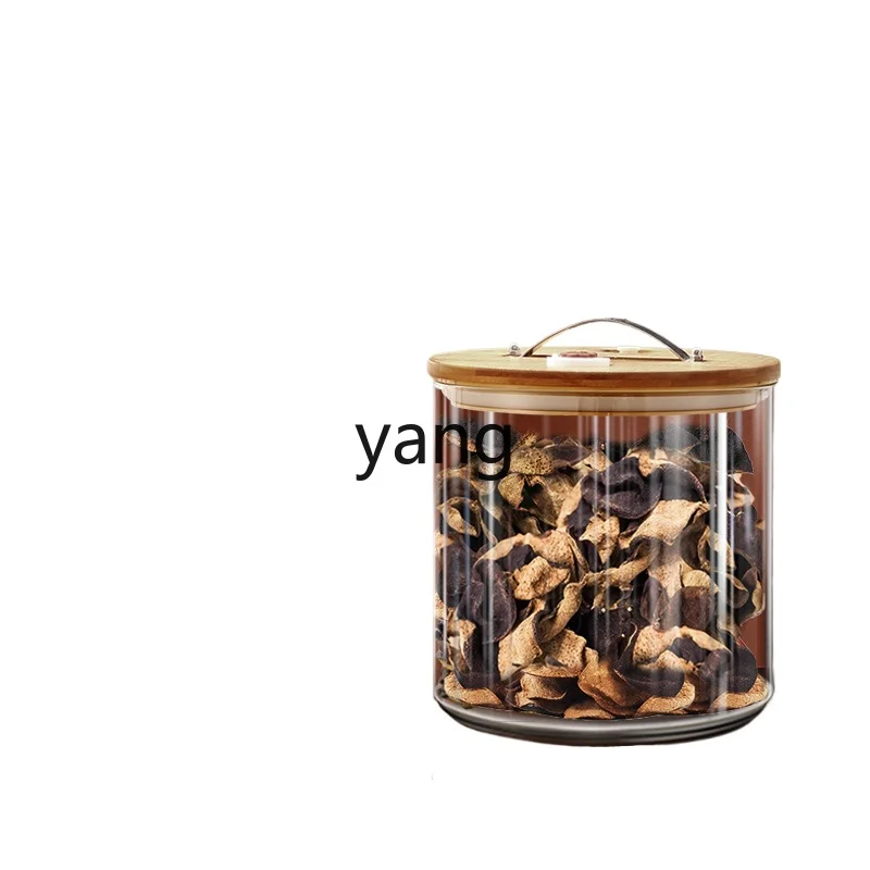 Yjq Storage Sealed Jar Glass Bottle Food Grade Tea Large Capacity Kitchen Storage Jar