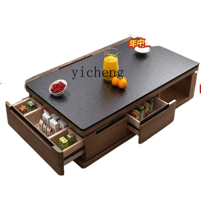 ZC Firestone Coffee Table TV Cabinet Modern Minimalist Tea Table Living Room Home Small Apartment Marble Tea Table