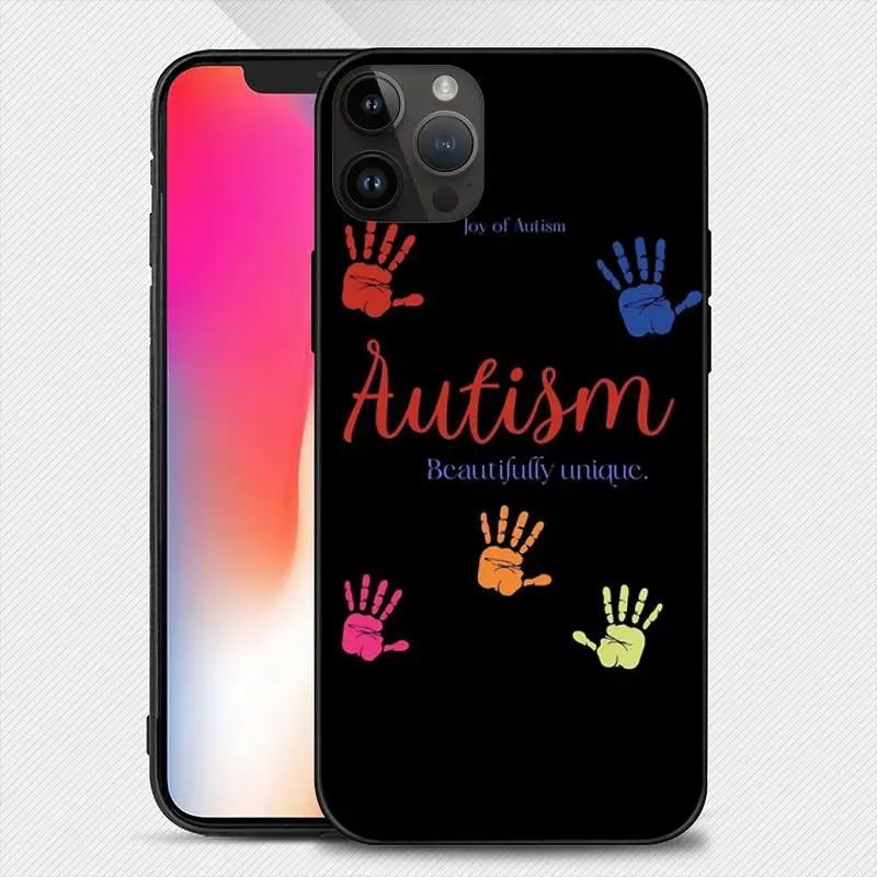 Autism Awareness Phone Case For iphone 14 13 12 11 Pro Max Mini X 7 8 Soft Case