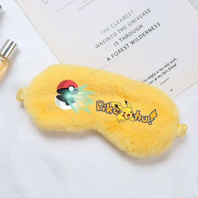 Pokemon Pikachu Sleeping Eye Mask Blindfold Eye Cover Mask Eyepatch Travel Home Eyes Relax Mask Eyeshade Girls Kids Adult Gift