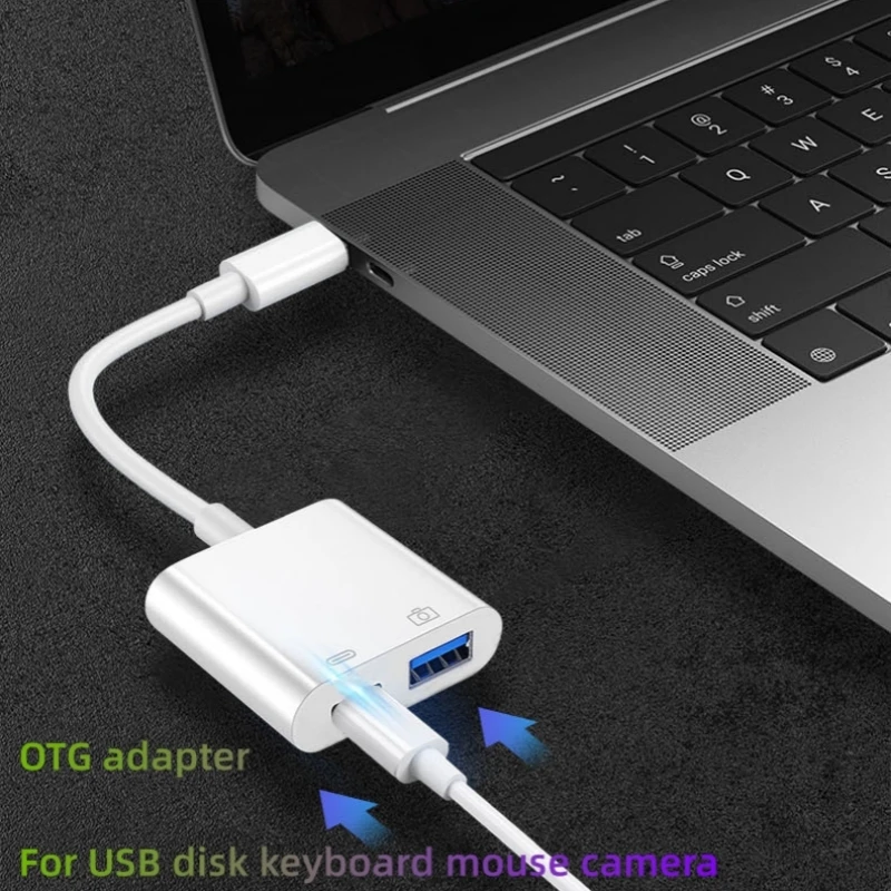 Lightning To USB A OTG Converter Adapter for IPhone Mouse Keyboard Charging U Disk Camera CardReader Data Converter Iphone Otg