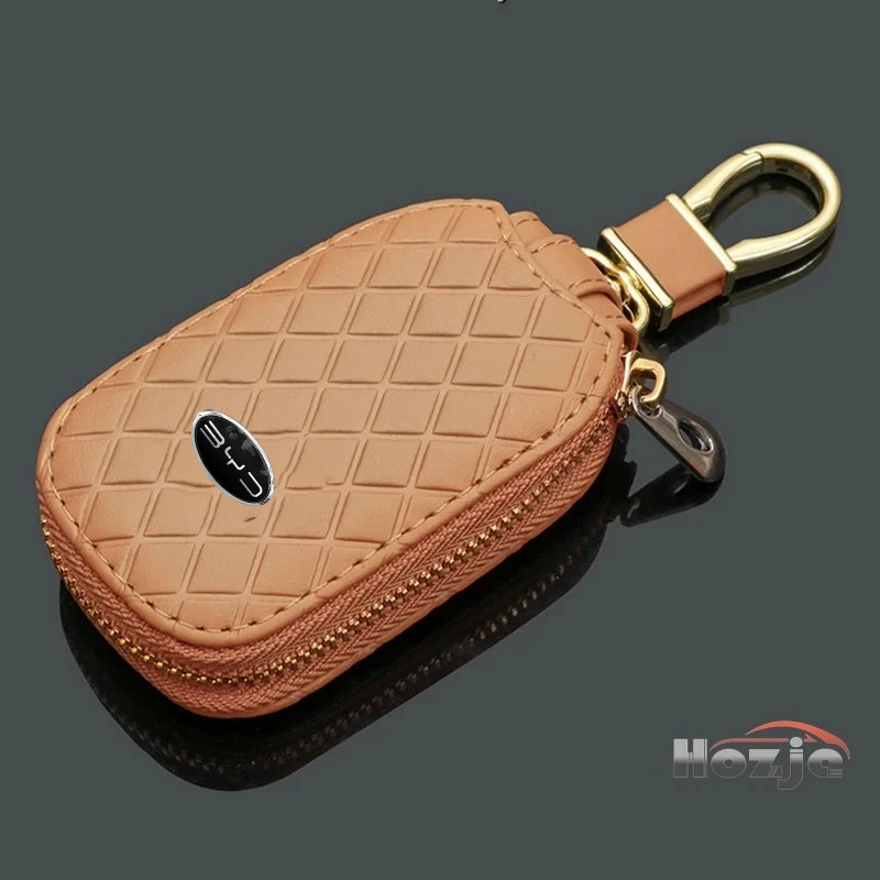 

Car Leather Zipper Key Case for BYD SEAL U HAN KING DOLPHIN Shark seagull Song plus Atto 1 2 3 4 Sealin 6 7 Key Storage Bag