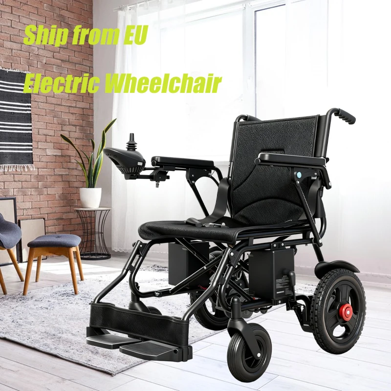 Verzending vanuit de EU Opvouwbare lichtgewicht elektrische rolstoel voor volwassenen, ouderen, gehandicapten, alle terreinen, eenvoudige bediening, scootmobiel