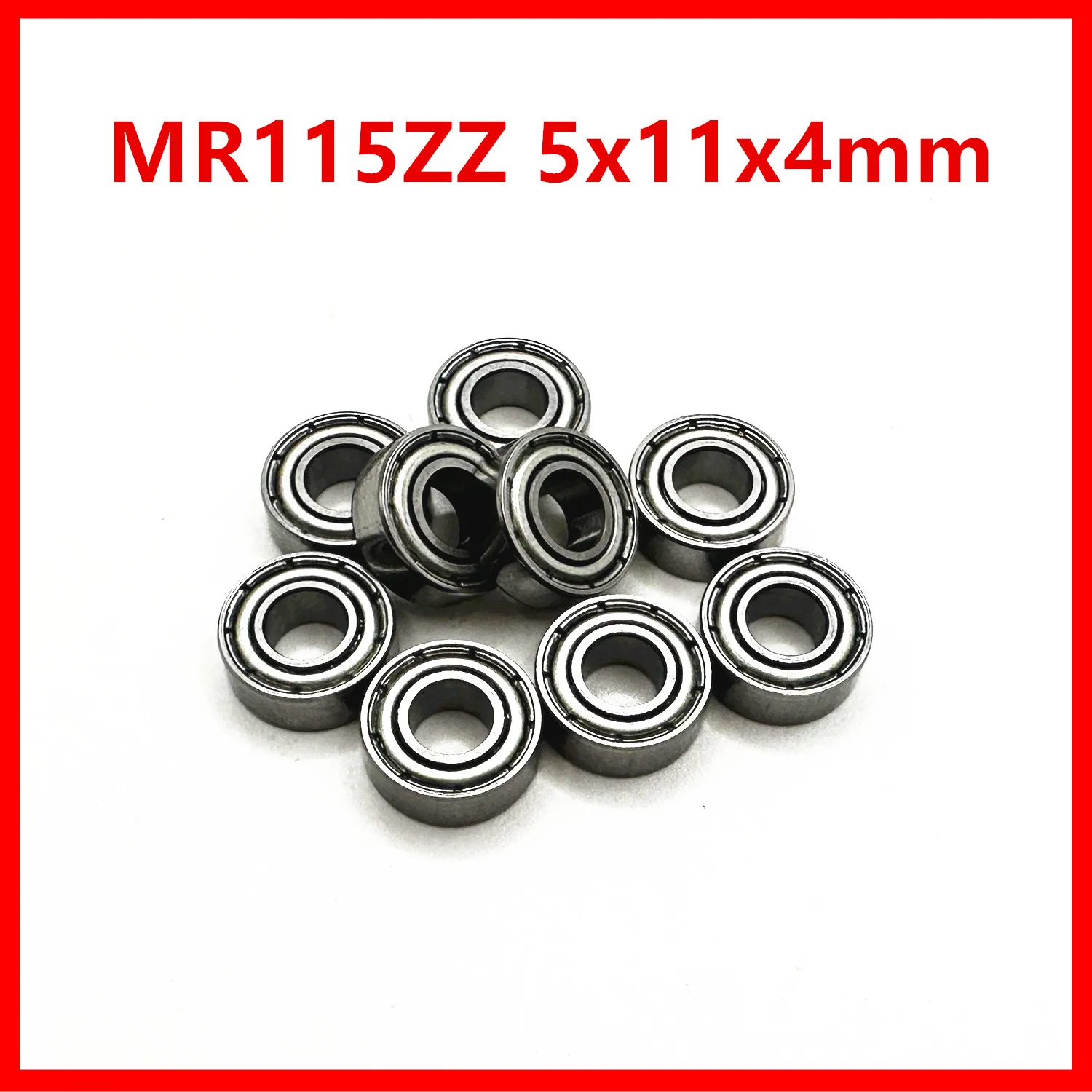 50Pcs MR115ZZ 5x11x4mm Deep Groove Ball Bearing Miniature Bearing High Quality MR115Z MR115