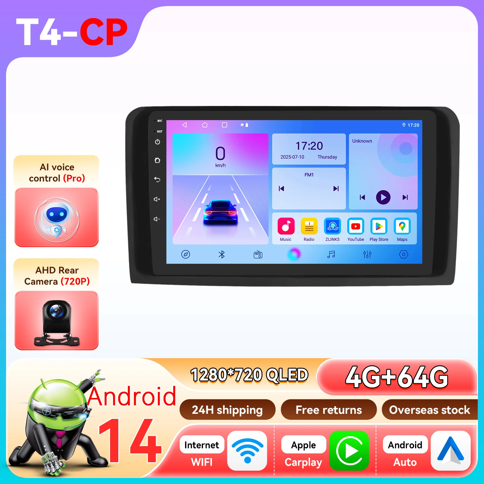 Android autoradio voor Mercedes ML W164 X164 ML350 ML300 GL500 ML320 ML280 GL350 Carplay GPS 360Cam 6115 Touchscreen