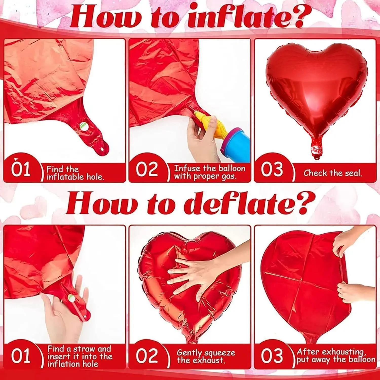 5-30PCS 18 Inches Large Foil Red Heart Shaped Balloons for Valentine's Day Wedding Shower Anniversary Engagement Decoration - view 3