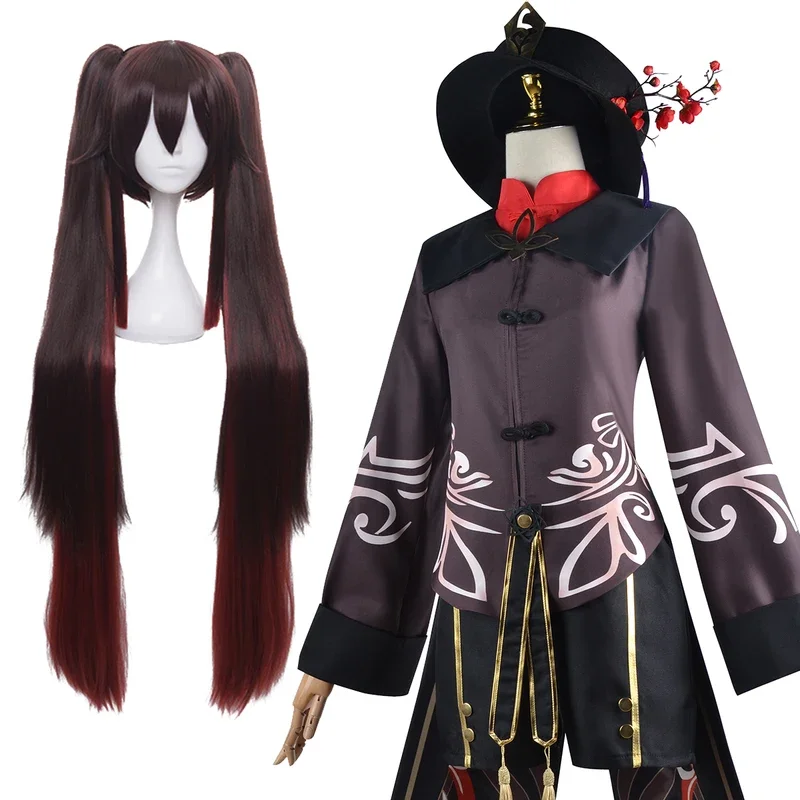 Genshin impact Hu snag anime game cosplay wig hutrai fancy outfits Halloween include Christmas drag party gift