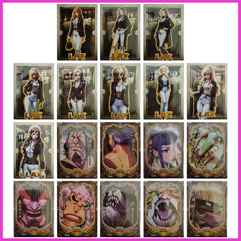 

Anime ONE PIECE Rare LAX SLR Refraction Game Cards Kikunojo Denjiro Nami Robin Toys for boys Collectible Cards Birthday Present