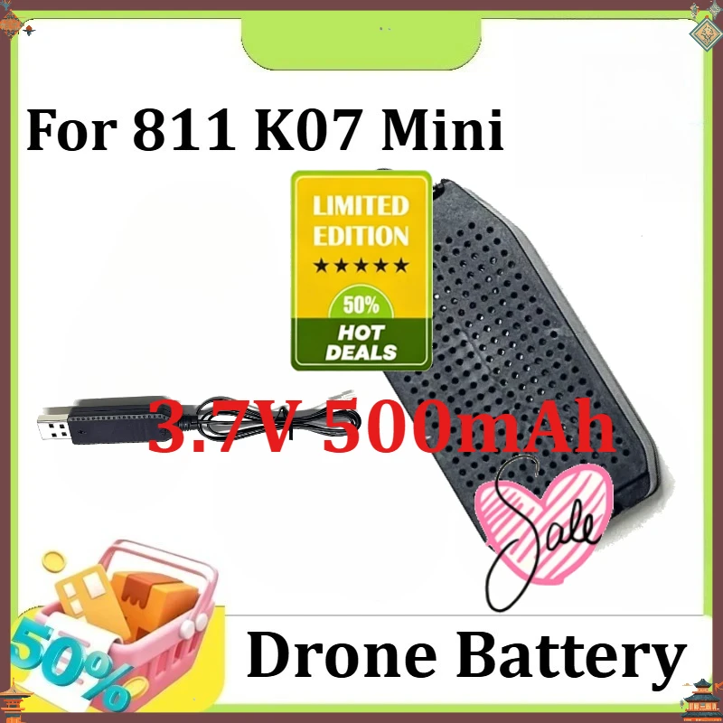 

Remote Control Aircraft Lithium-Ion Battery 3.7V 500mAh For 811 K07 Mini Drone Accessories ZN851740
