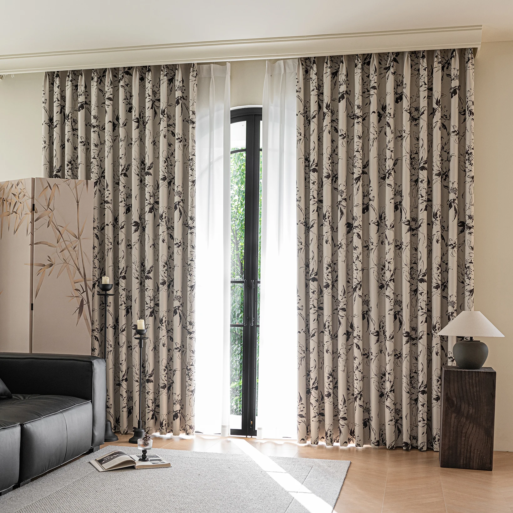 Full Blackout Curtains, New Classical Art Curtains for Room Darkening Blackout, Sound Insulation, for Bedroom, Deep Sleep