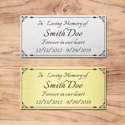 Customized House Number Personalized Memorial Plaque Brushed Stainless Steel Laser Engraved Name Plates Home Decor