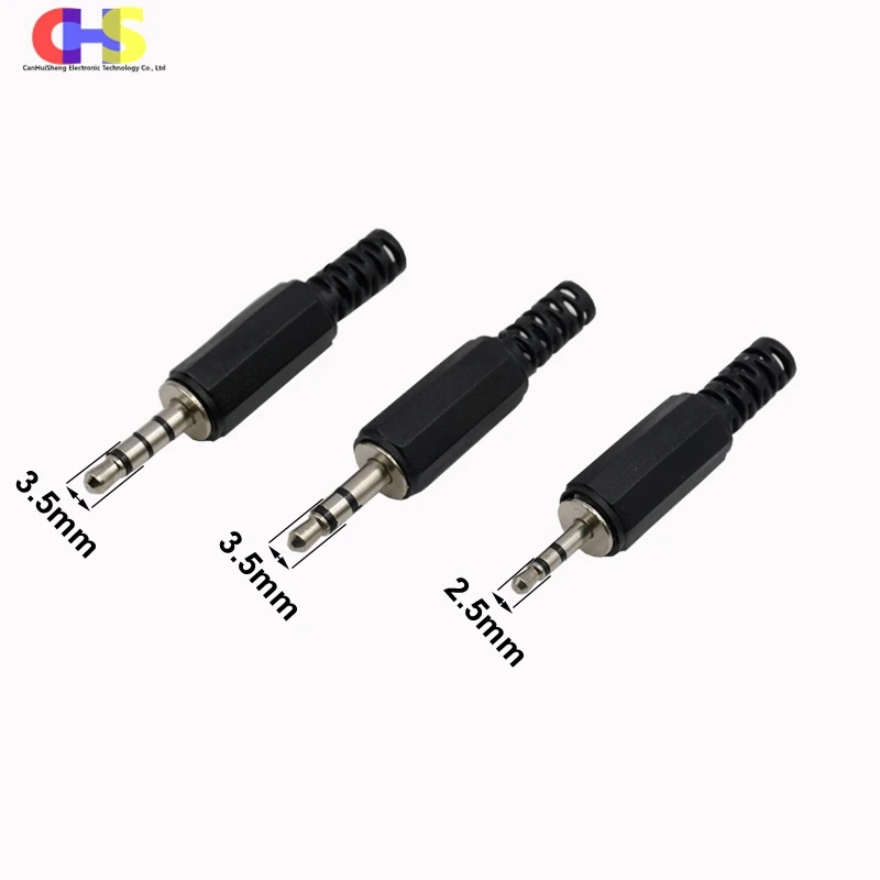 5 sztuk 2.5mm/3.5mm Audio wtyk męski 2.5/3.5 3/4 sekcje złącze wtykowe słuchawek do mikrofonu gniazdo słuchawkowe wtyczka audio