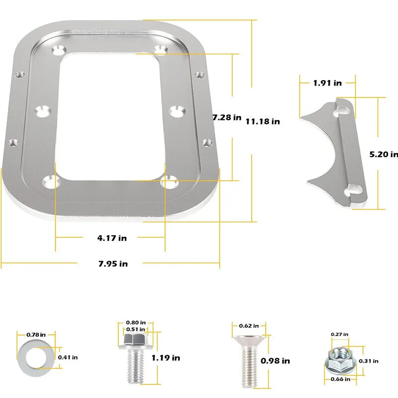 高品質ビレットアルミニウムオプティマバッテリー 34/78 バッテリー再配置トレイホールドダウンマウントスライバー ZJ-0007