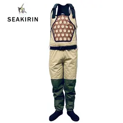 Stockingfoot impermeável Peito Waders Pesca para Homens e Mulheres, leve respirável Stream Calças, Outdoor Caça Fit, 4 Temporada