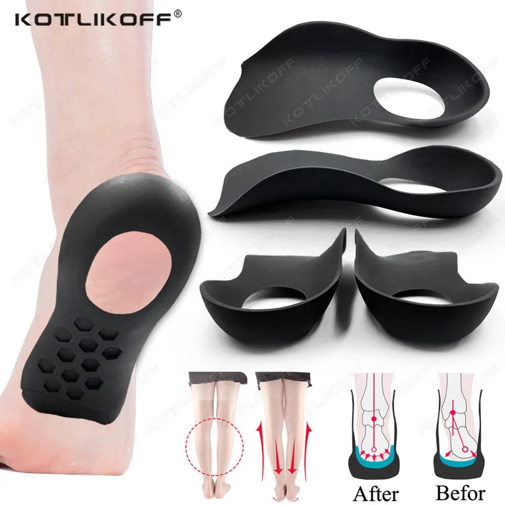 Orthotic Insoles For X/O-Shaped Legs Sole Insert Orthopedic Flat Feet Heel Pain Arch Support For Man Woman Kid Shoe Insoles