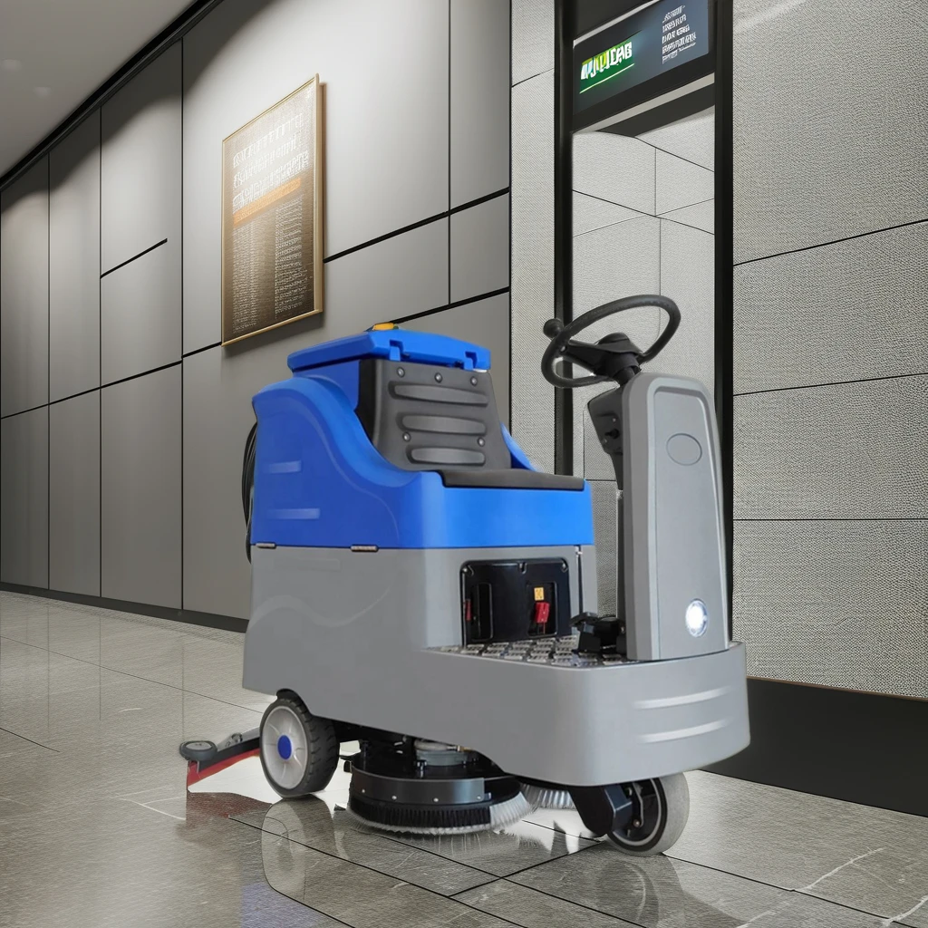 Large Scale Cleaning Ride-on Floor Cleaning Machine Airport Supermarket Factory Floor Scrubber