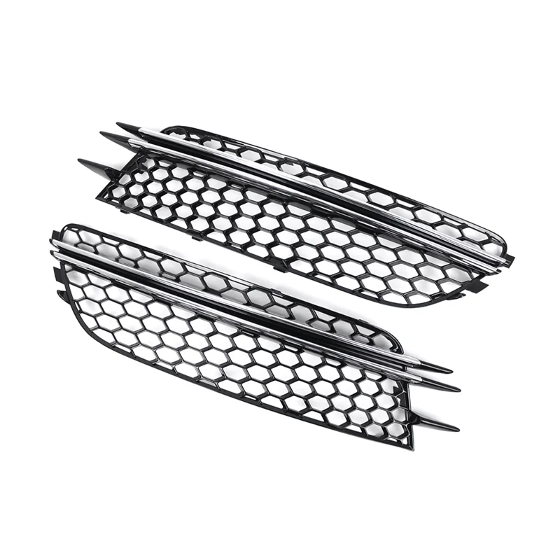 

2X противотуманная фара, решетка для A6 C7 A7 2012-2015, сотовая сетка, рамка для противотуманных фар 4G0807681 4G0807682