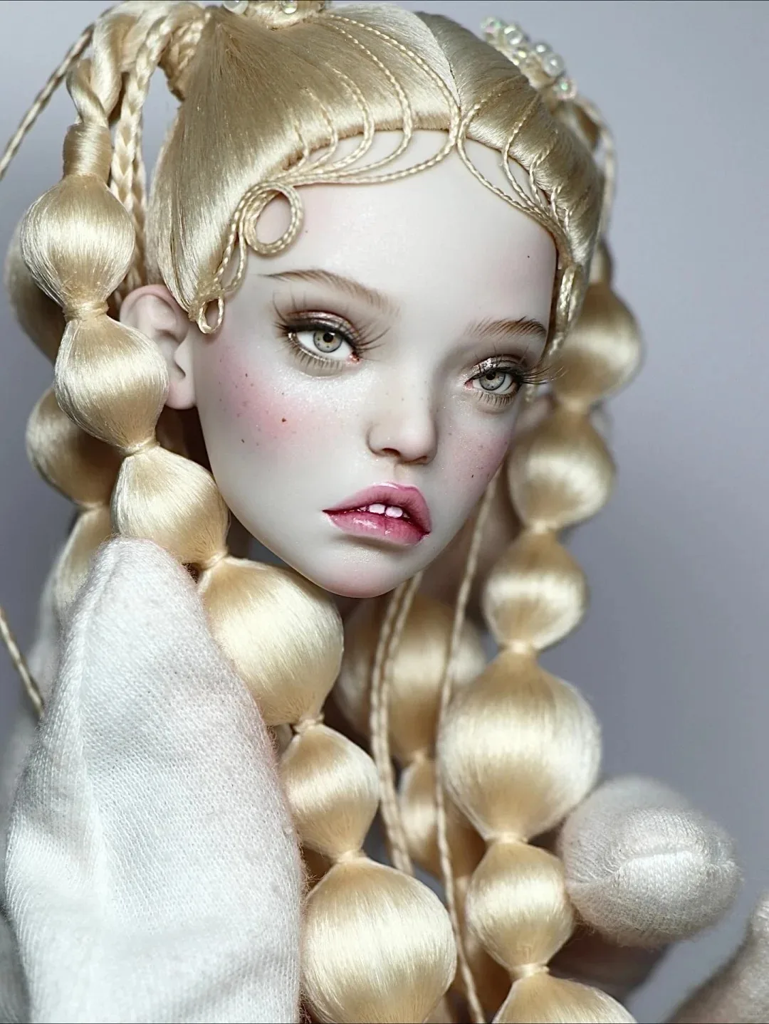 SD BJDドール 1/4 ポポビ ヘッド 美少女メイク 高品質レジン製おもちゃ ギフト ヘッドのみ