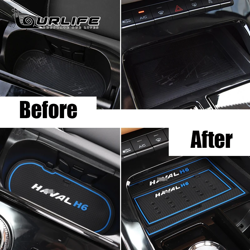 حشية فتحة باب السيارة Haval H6, 3TH GT, 2021 2022 2023, سيليكون مضاد للانزلاق, مضاد للتسخ, متين, اكسسوارات الديكور الداخلي
