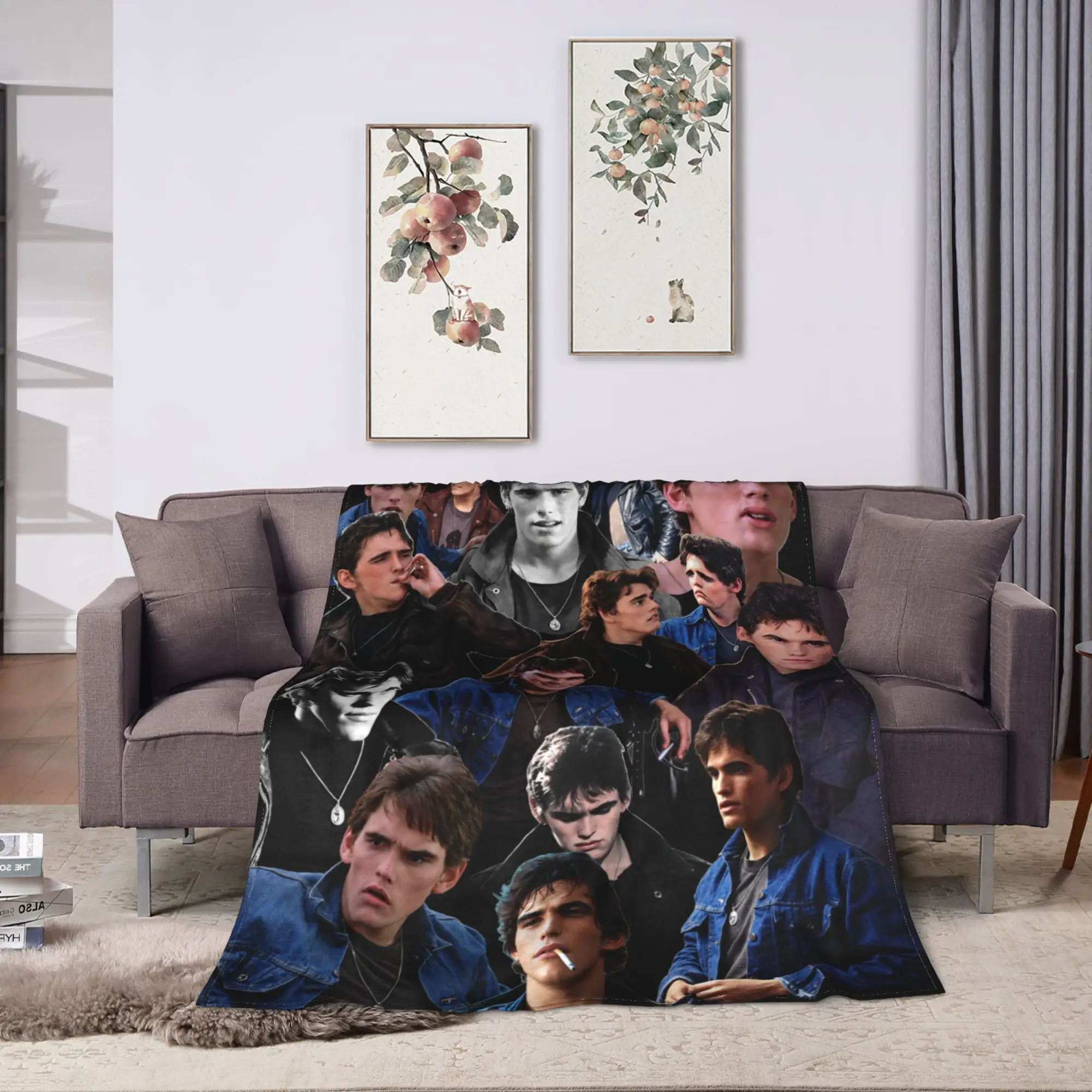 Dallas Winston The Outsiders Movie Blanket  Soft Aesthetic Plush Throw Blanket For Boy Girl Bedroom Flannel Bedspread Bed Cover