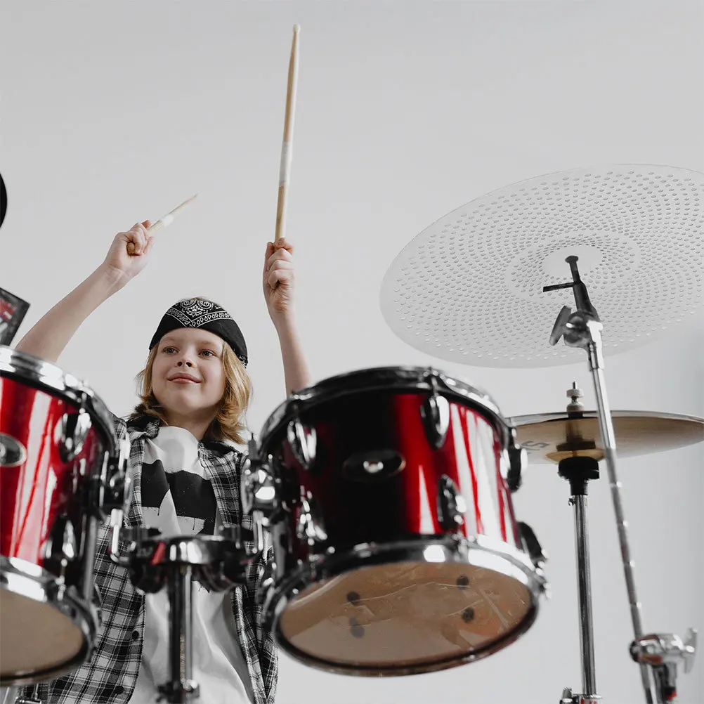 

2pcs Silent For Drum Kit Mute Cymbal Clear Sound Percussion Instrument Drum Set Part Easy Installation Alloy Cymbal