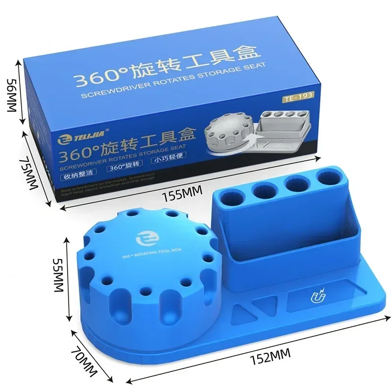

Multi-function Screwdriver Tweezers Storage Box Rotating 360° Tools Rack Screwdriver Stand Holder for Maintenance repair tools