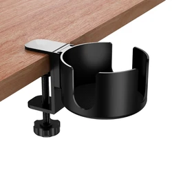 Desk Cup Holder Clip Mugs Storage Rack Adjustable Drink Mount Clip On Table AntiSpill Cup Holder for Water Flasks, Coffee Mugs