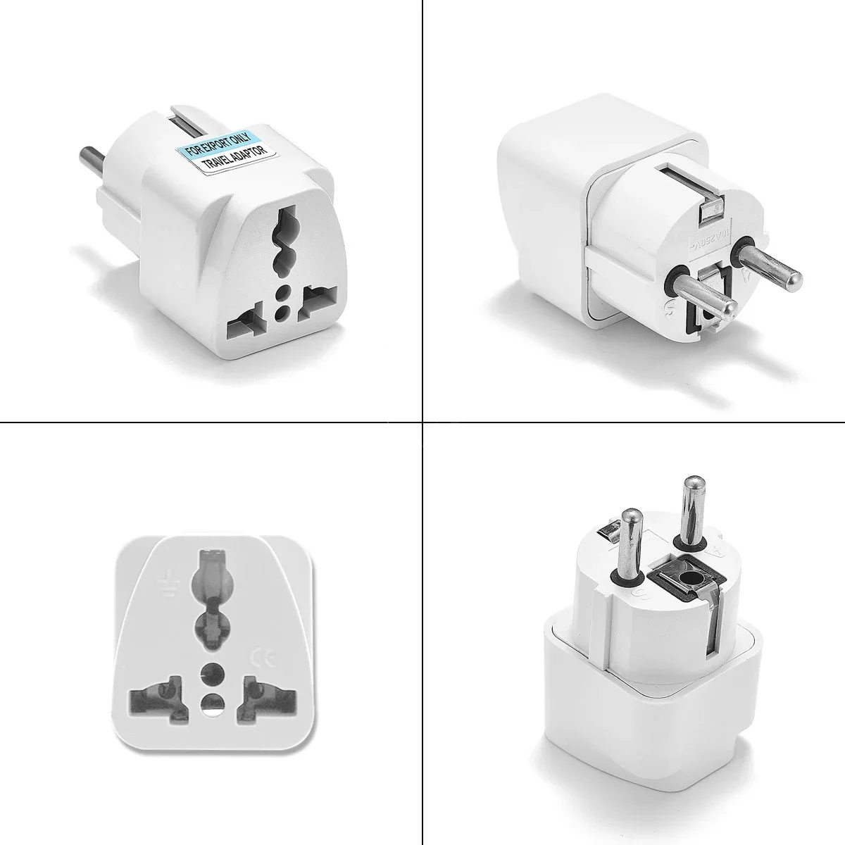 EU Plug Adapter American To Euro European Korea Russia FR Universal Travel Adapter US To EU 2Pin AC Converter Power Adaptor