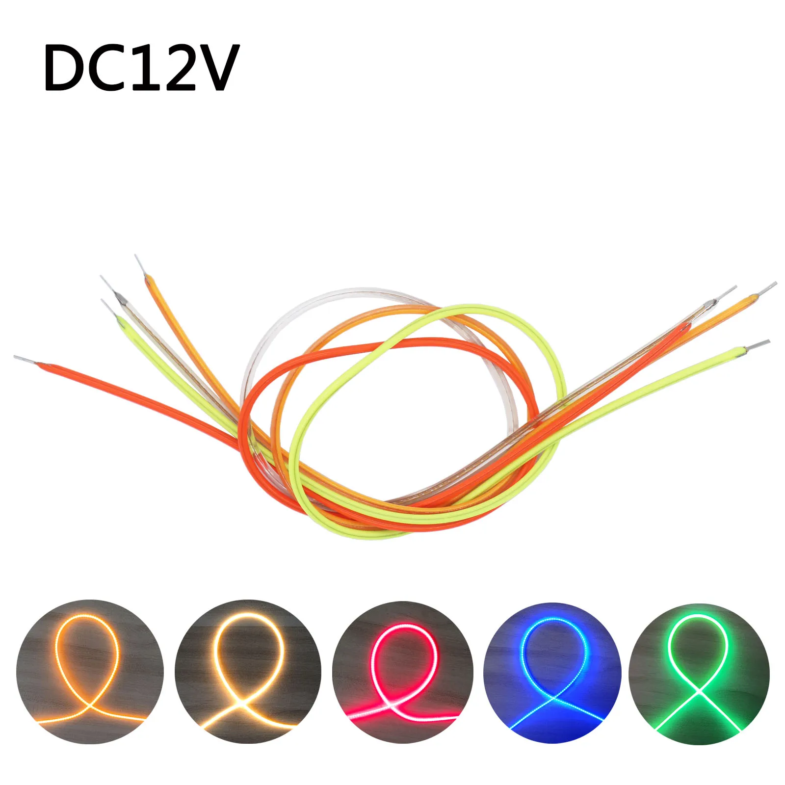 

5pcs DC12V 300mm LED Filament Edison Bulb Lamp Parts LED Bulb COB Flexible Filament Incandescent Light Accessories Diodes DIY