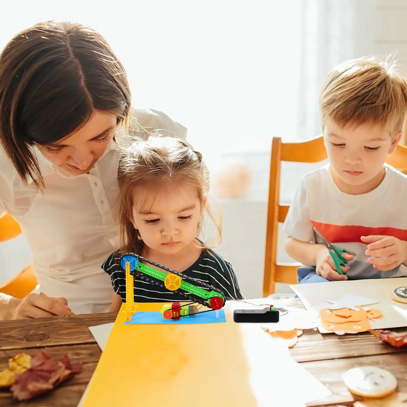 

Electric Conveyor Belt Kit For Kids Science Experiment Building Set Motorized Assembly Educational Ages 8-12