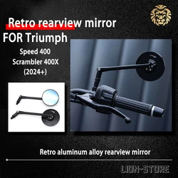 For Triumph Speed 400 Scrambler 400X 2024 speed400 scrambler400x Moto accessories Retro rearview mirror aluminium alloy