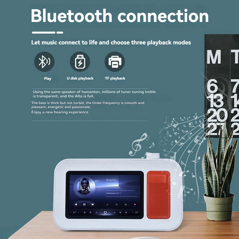 مشغل ثلاثي الأبعاد بلوتوث 5.2 مكبر صوت HIFI كلمات عائمة ديناميكية ثلاثية الأبعاد تصوير ستيريو ديناميكي مشغل إعلانات ثلاثي الأبعاد أ