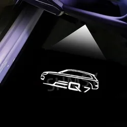 LED 자동차 문짝 고스트 섀도우 웰컴 라이트 로고 프로젝터 램프 액세서리, 아우디 Q7 2006-2024 2023 2022 2021 2020 2019 2018, 2 개