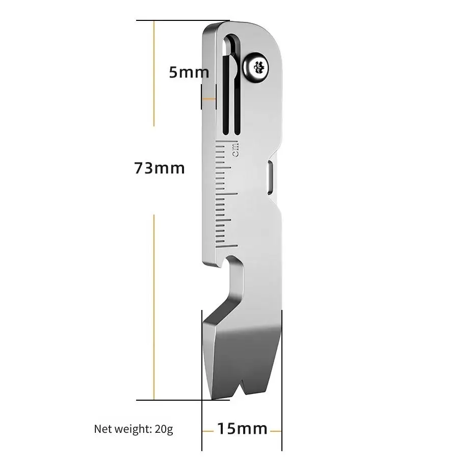 Titanium EDC Keychain Tool 4