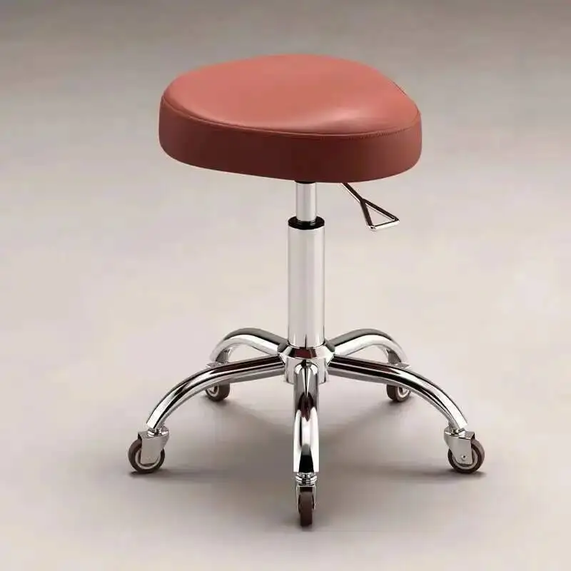 كرسي حلاقة احترافي محطات صالون جلدي لمصفف الشعر كرسي Cadeira De Barbeiro أثاث مقعد التجميل #6