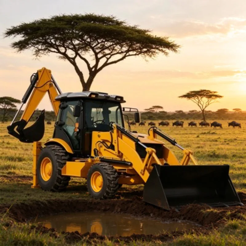 For Farm Garden Mini Backhoe Loader Tractor Loader Backhoe 4x4 with Bucket Construction Work Use Site Project Work