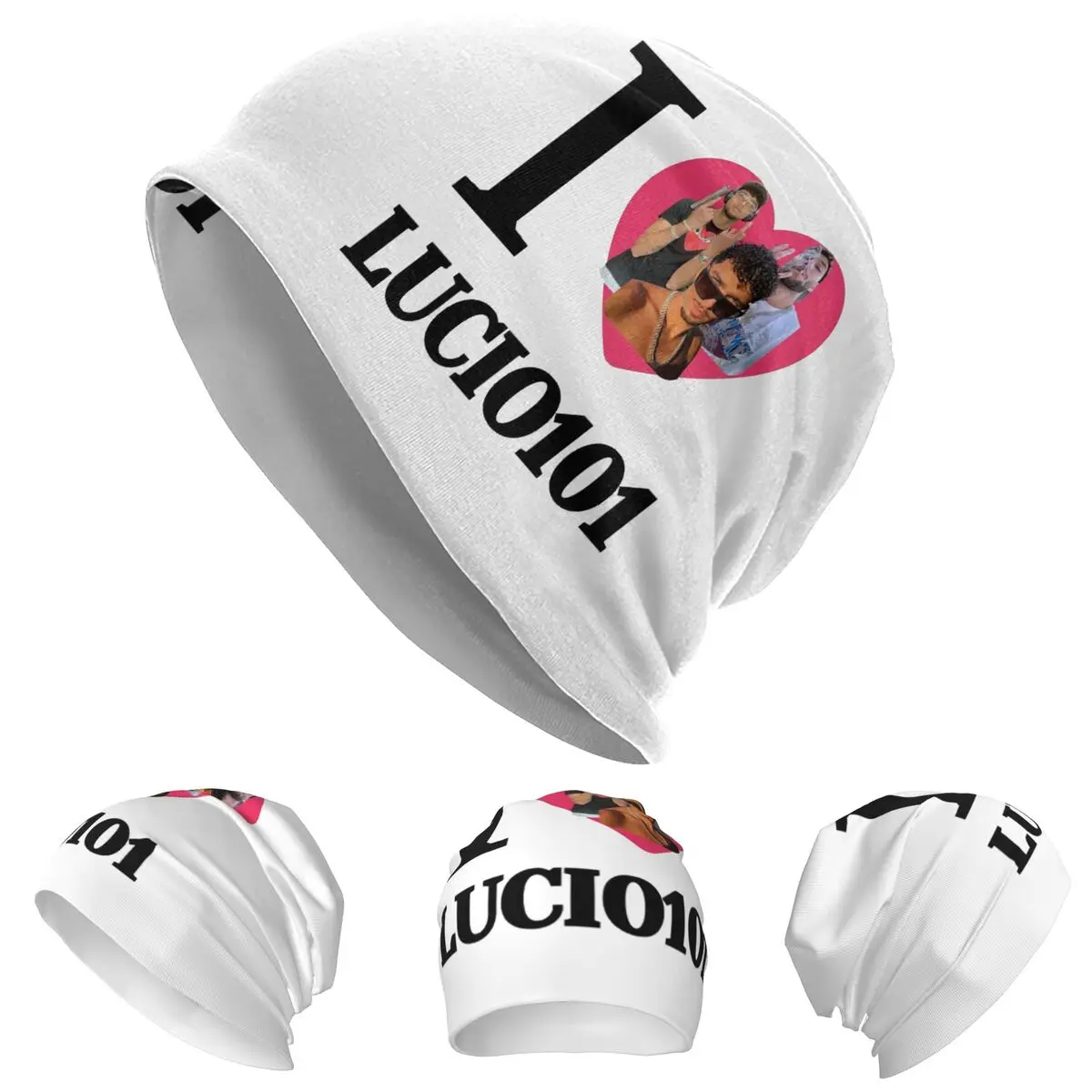 

Шапки-бини I Love Lucio101, теплая осенне-зимняя уличная шапка, вязаные шапки с капюшоном для взрослых унисекс